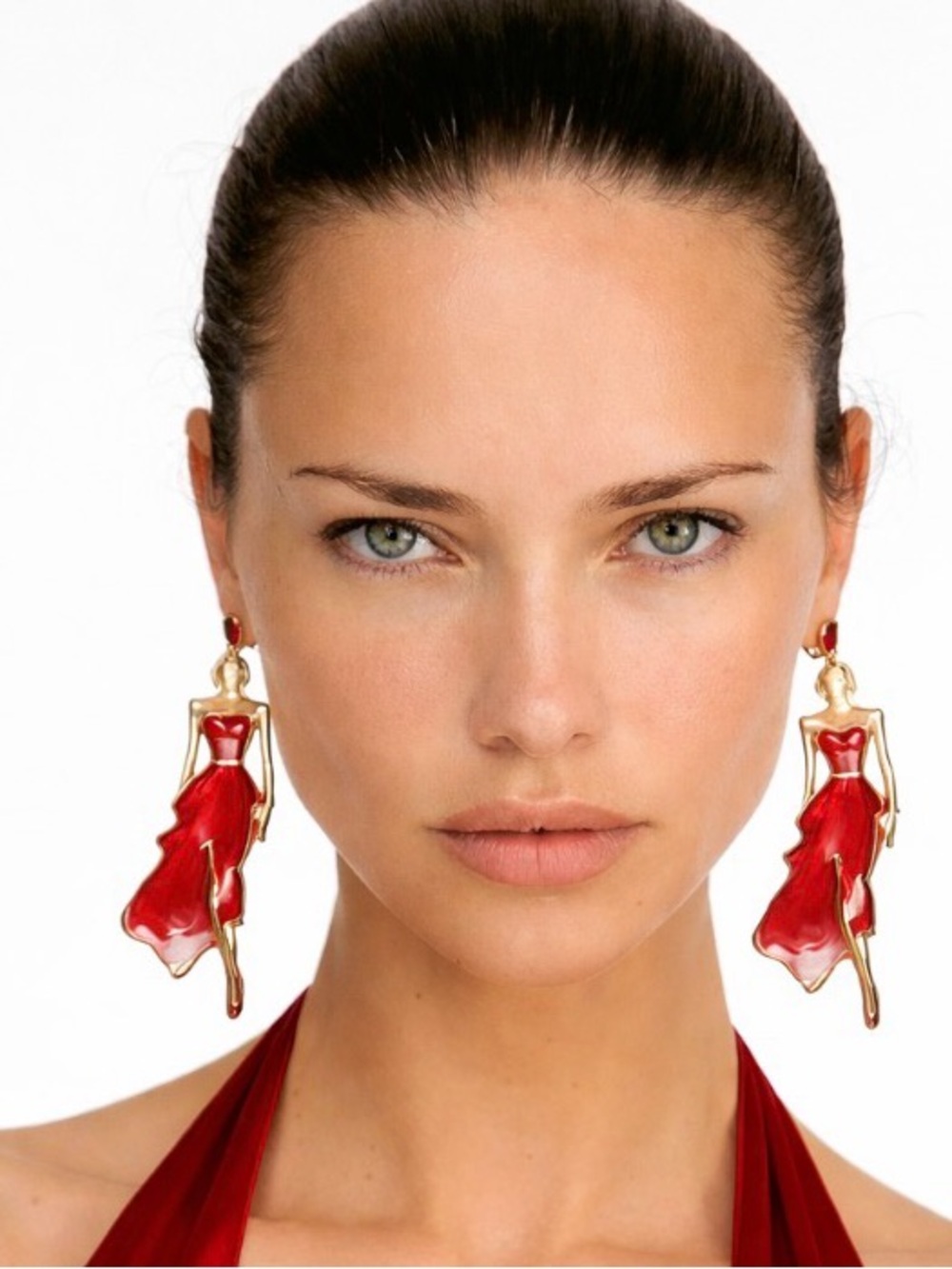 Elegant Red Dress Drop Earrings for Women